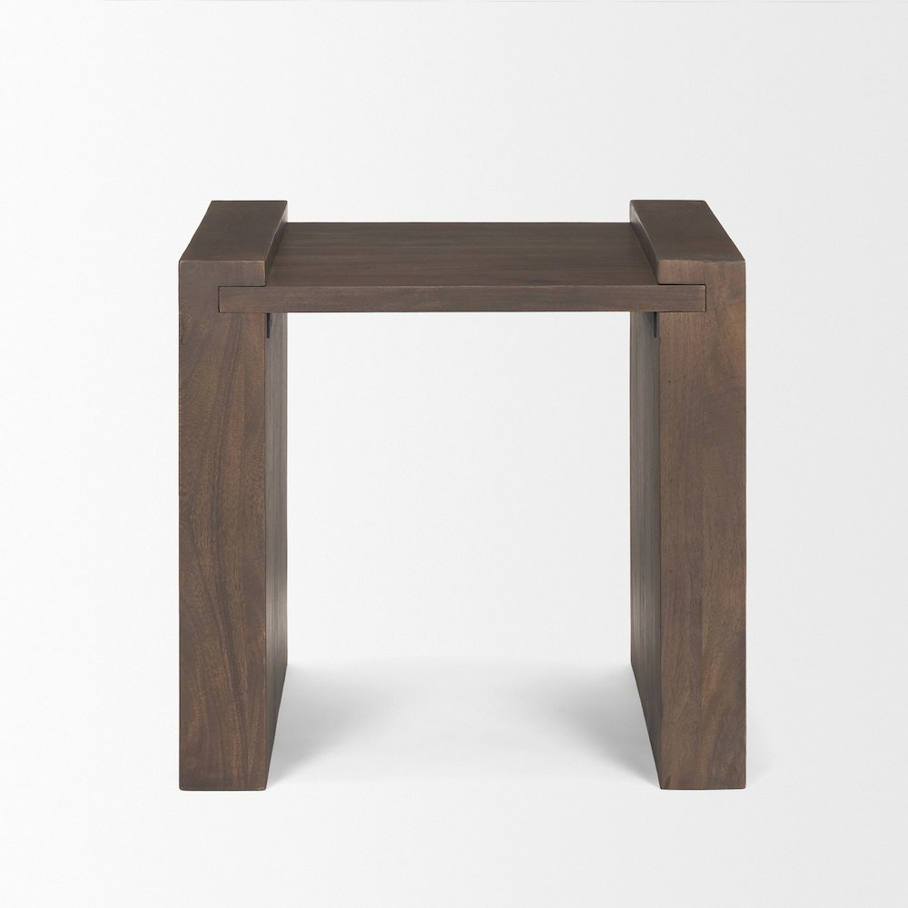 Dark Brown Wood Accent Table