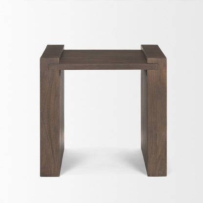 Dark Brown Wood Accent Table