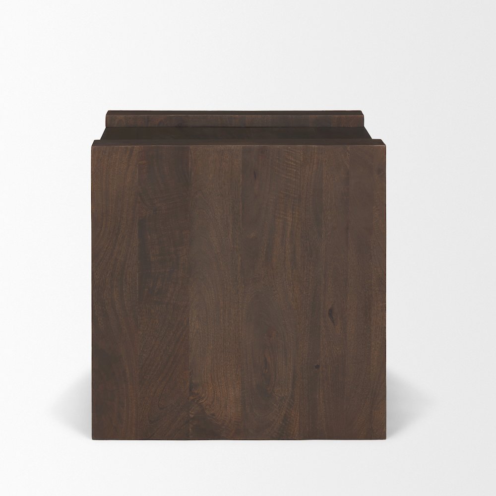 Dark Brown Wood Accent Table