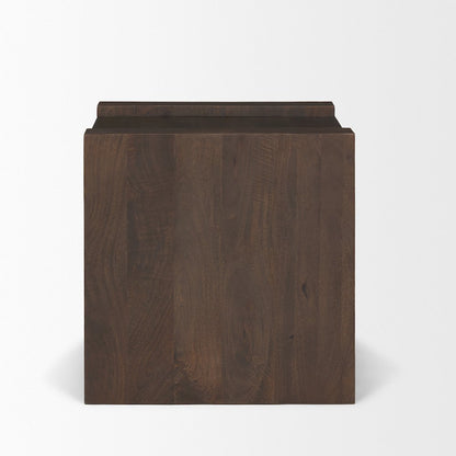 Dark Brown Wood Accent Table