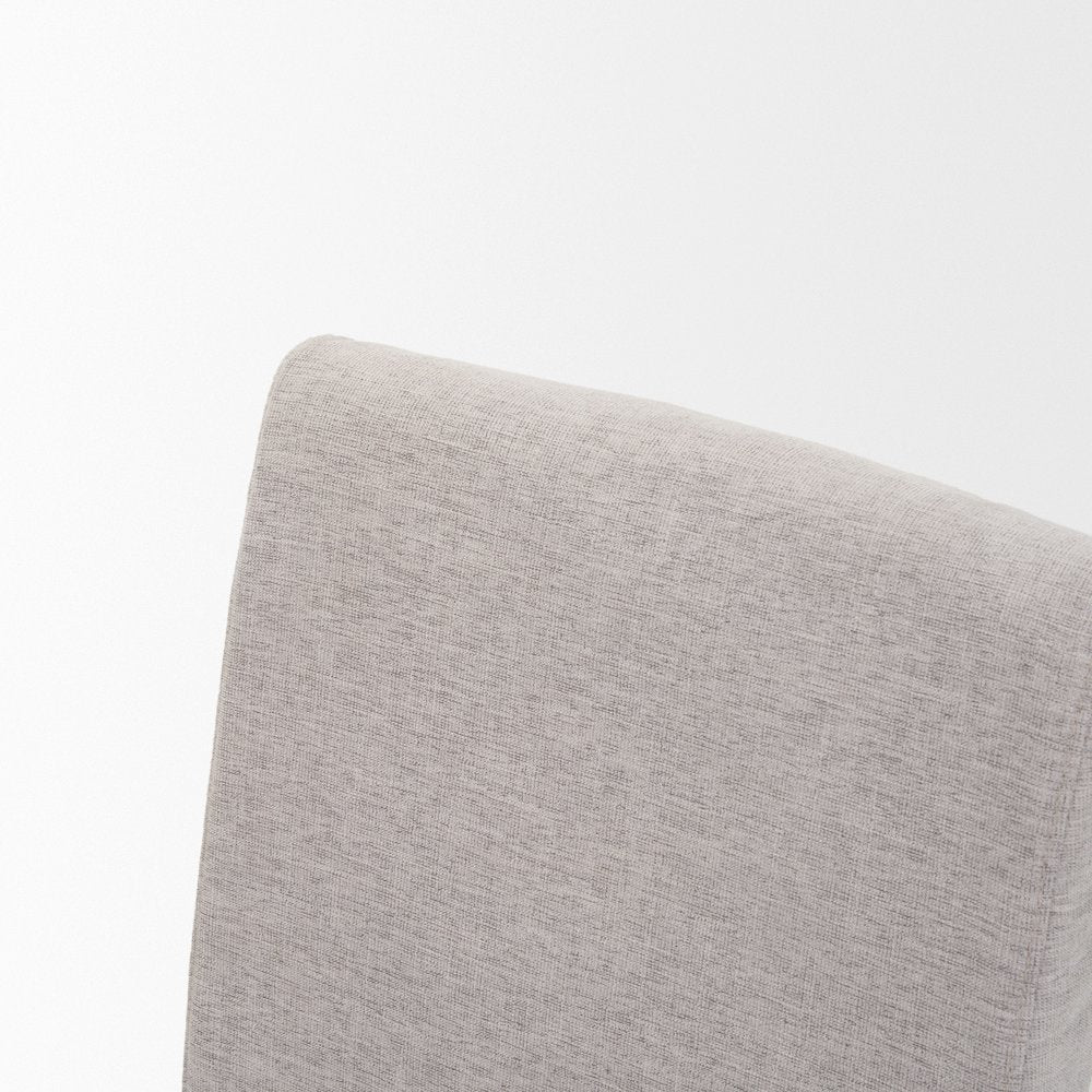 Gray Performance Fabric Oak Wood Dining Chair