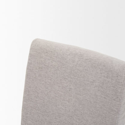 Gray Performance Fabric Oak Wood Dining Chair