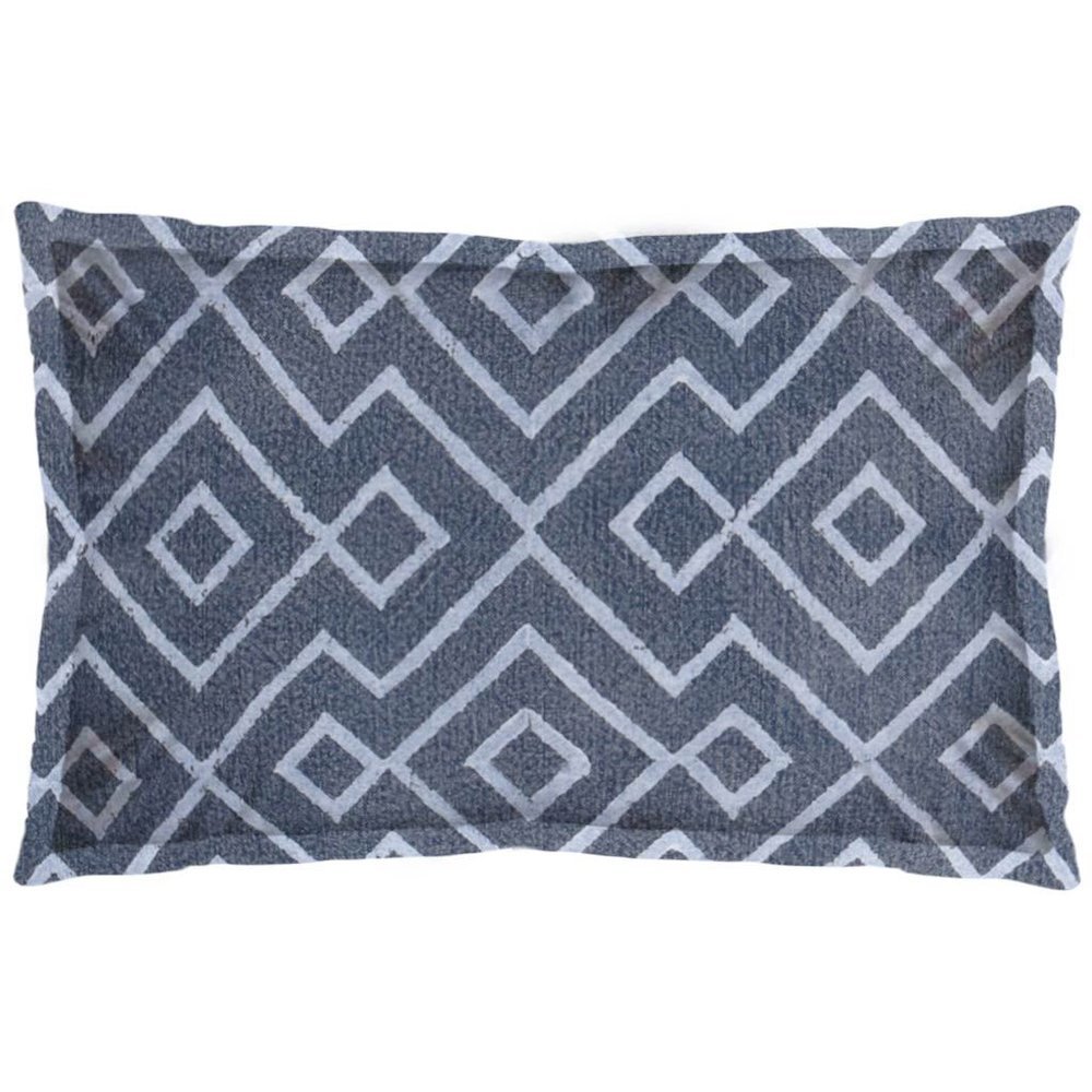 Boswell III 13 x 21 Blue Diamond Patterned Pillow Cover