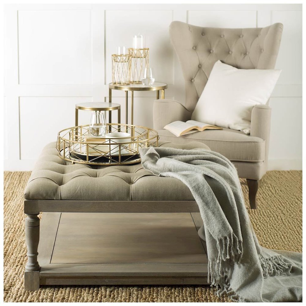 Othello II Short Antiqued Brass Metal Table Candle Holder