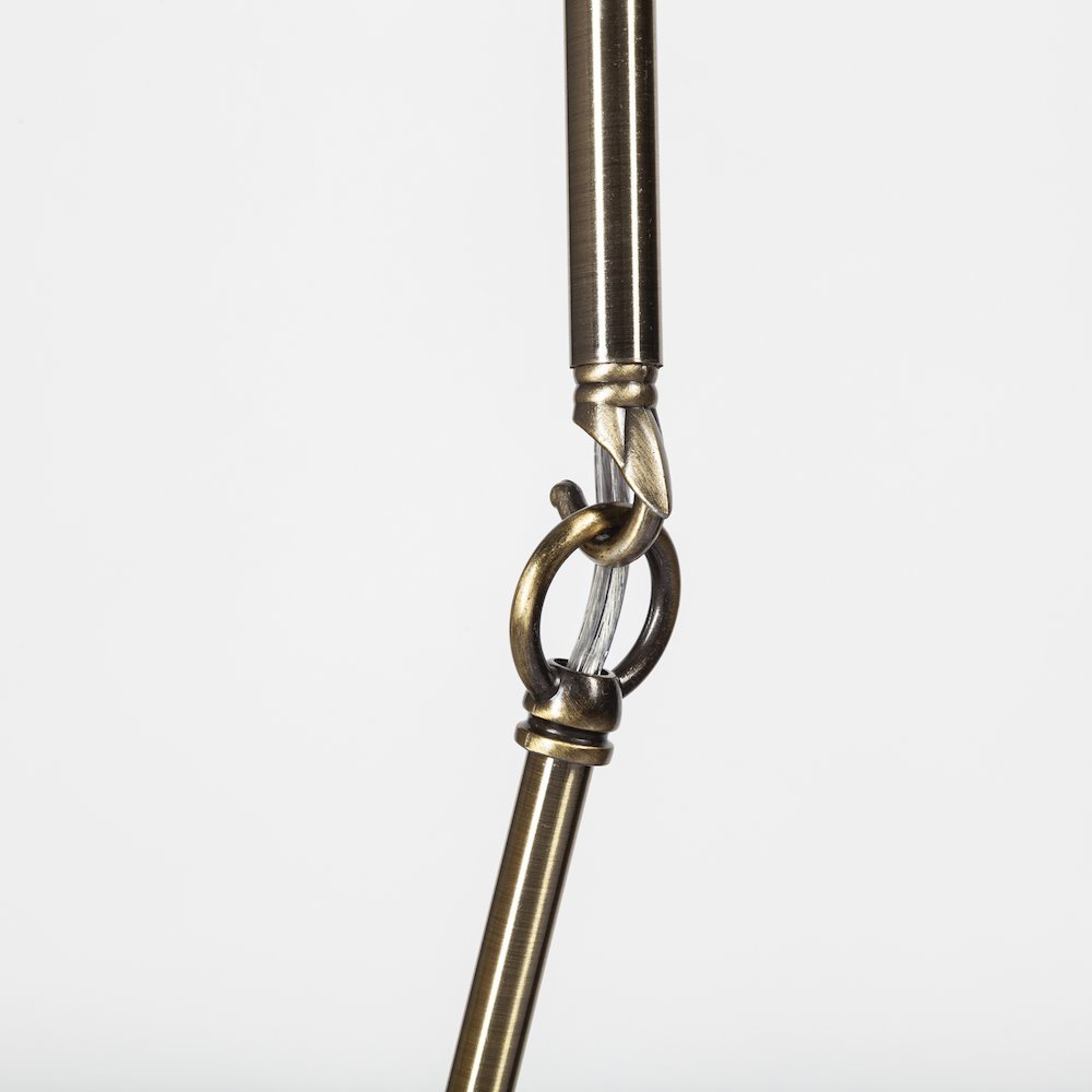 Champagne Metal Multi-Arm Three Light Chandelier