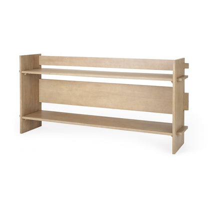 Aida Light Brown Wood Console Table