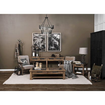 Raen (28.5"H) Gray Metal Octagonal Base w/Beige Shade Table Lamp