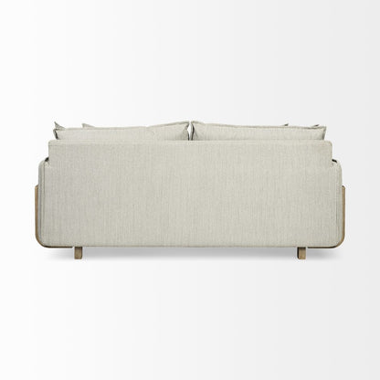Roy I 84" Frost Gray Upholstered Three Seater Sofa