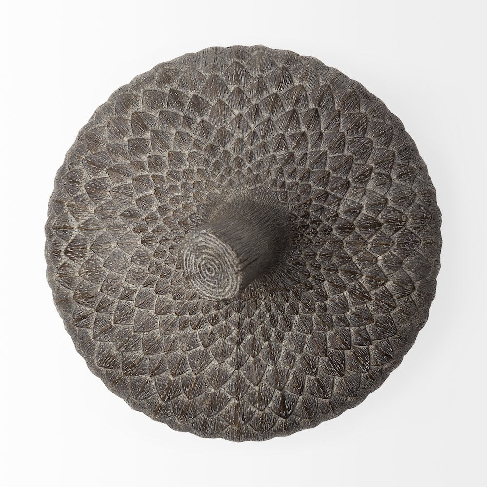 Mandor I (Small) 6L x 6W Brown Resin Acorn Box