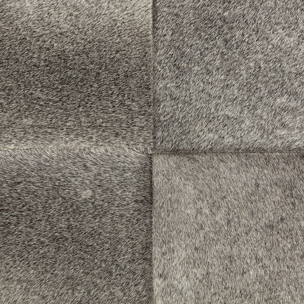 Zahavi I 23"H grey-toned hair-on-hide ottoman
