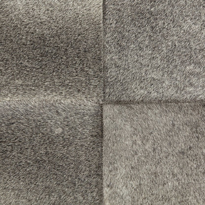 Zahavi I 23"H grey-toned hair-on-hide ottoman