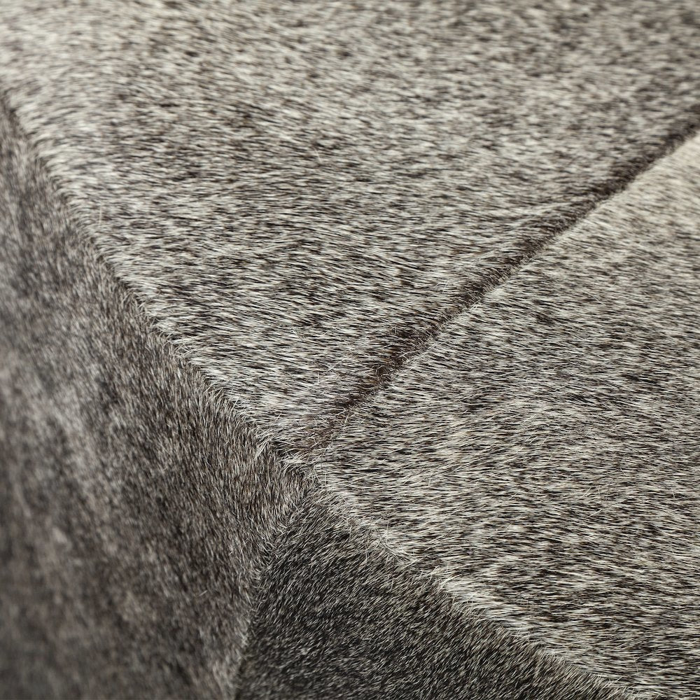 Zahavi I 23"H grey-toned hair-on-hide ottoman