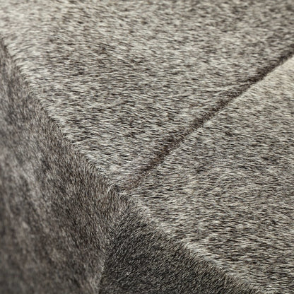Zahavi I 23"H grey-toned hair-on-hide ottoman
