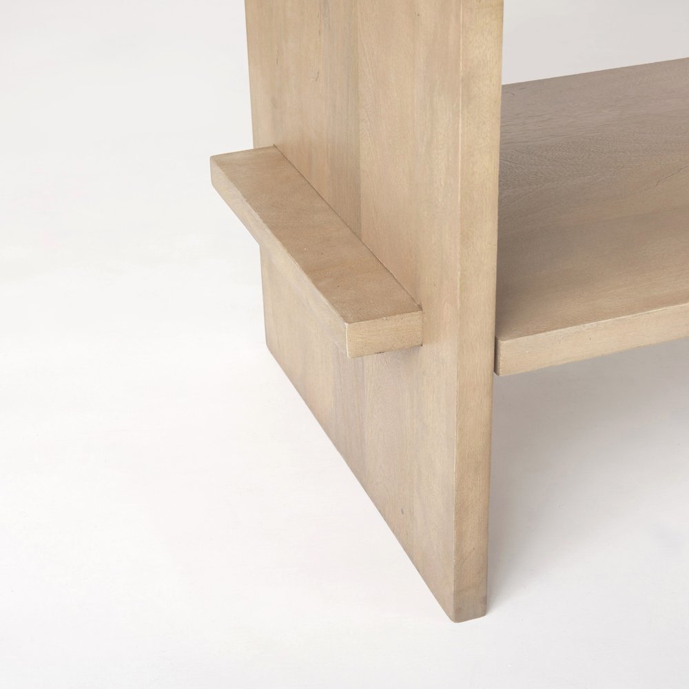 Aida Light Brown Wood Console Table