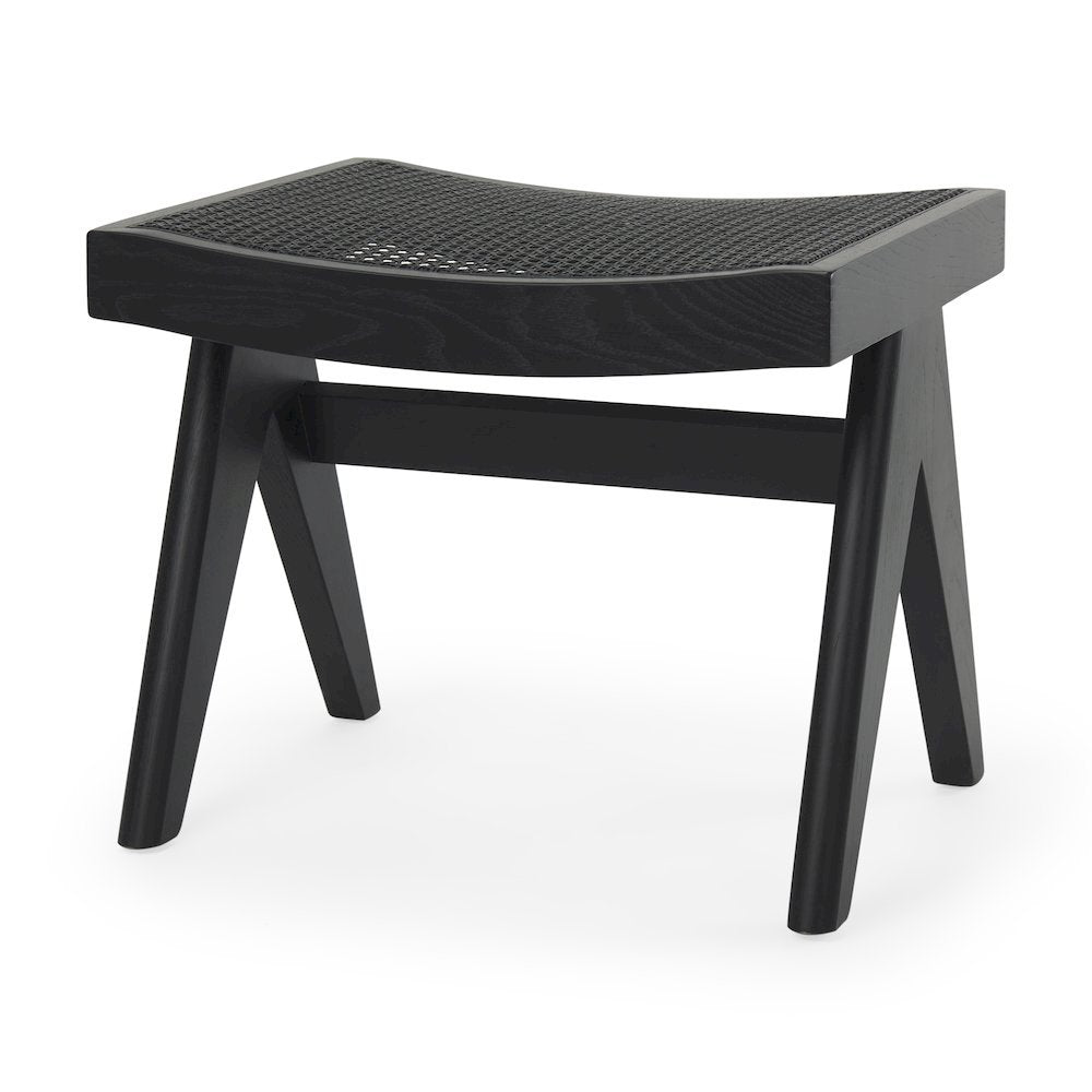 Arvin 21.7L x 17.7W x 18.1H Black Wooden Stool