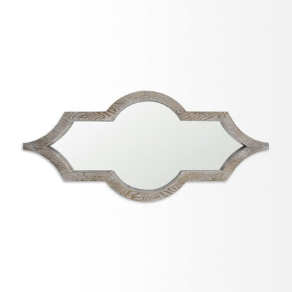 Tamanar 15.0 x 3.0 x 34.1 Light Brown Wood Frame Wall Mirror