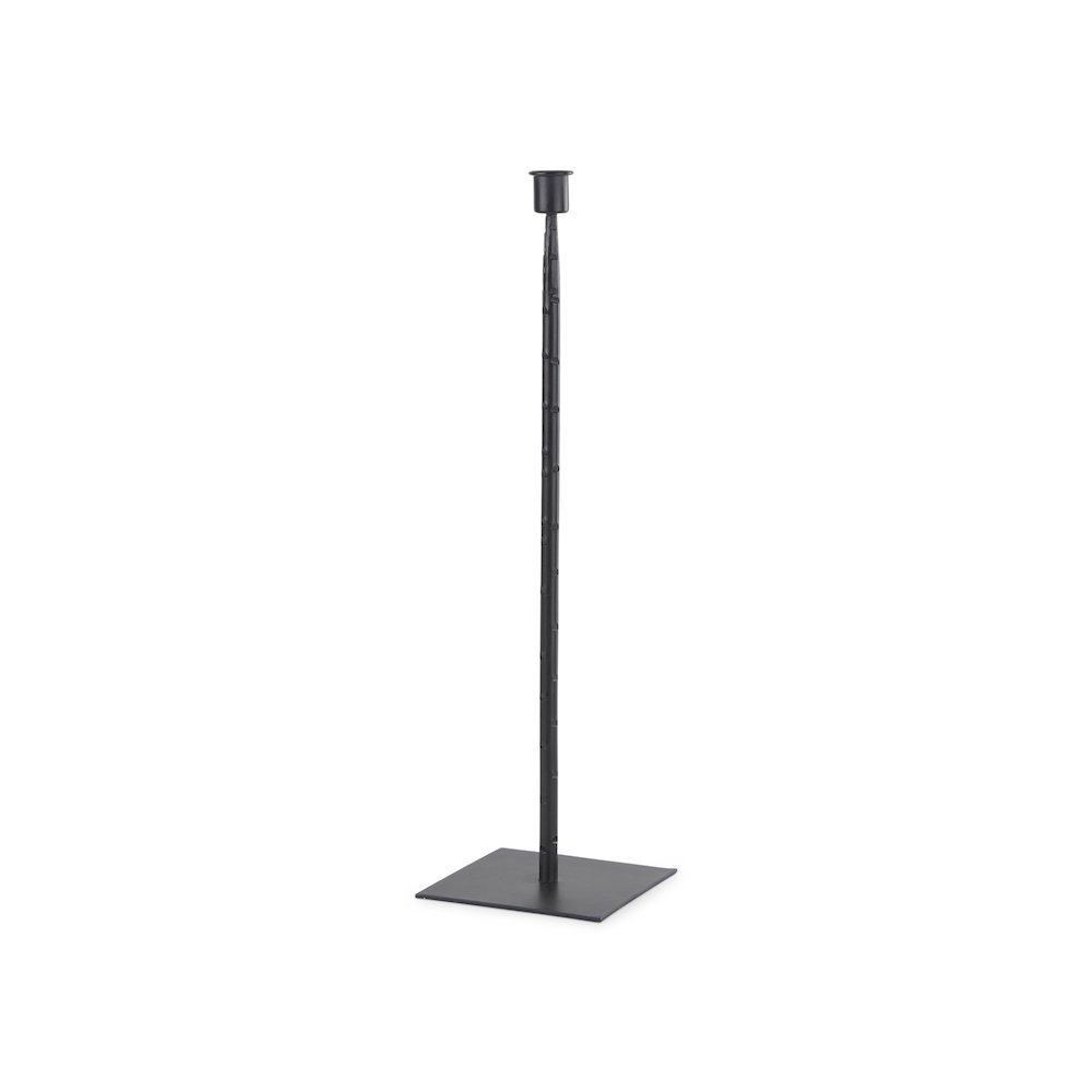 Porter 5.0L x 5.0W x 18.0H Medium Black Iron Candle Holder