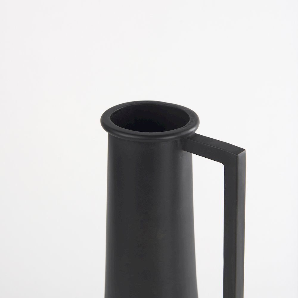 Aubrey Small 14.0H Black Iron Flower Vase