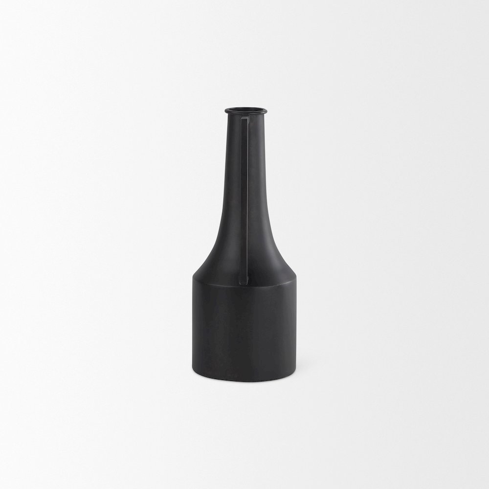 Aubrey Small 14.0H Black Iron Flower Vase