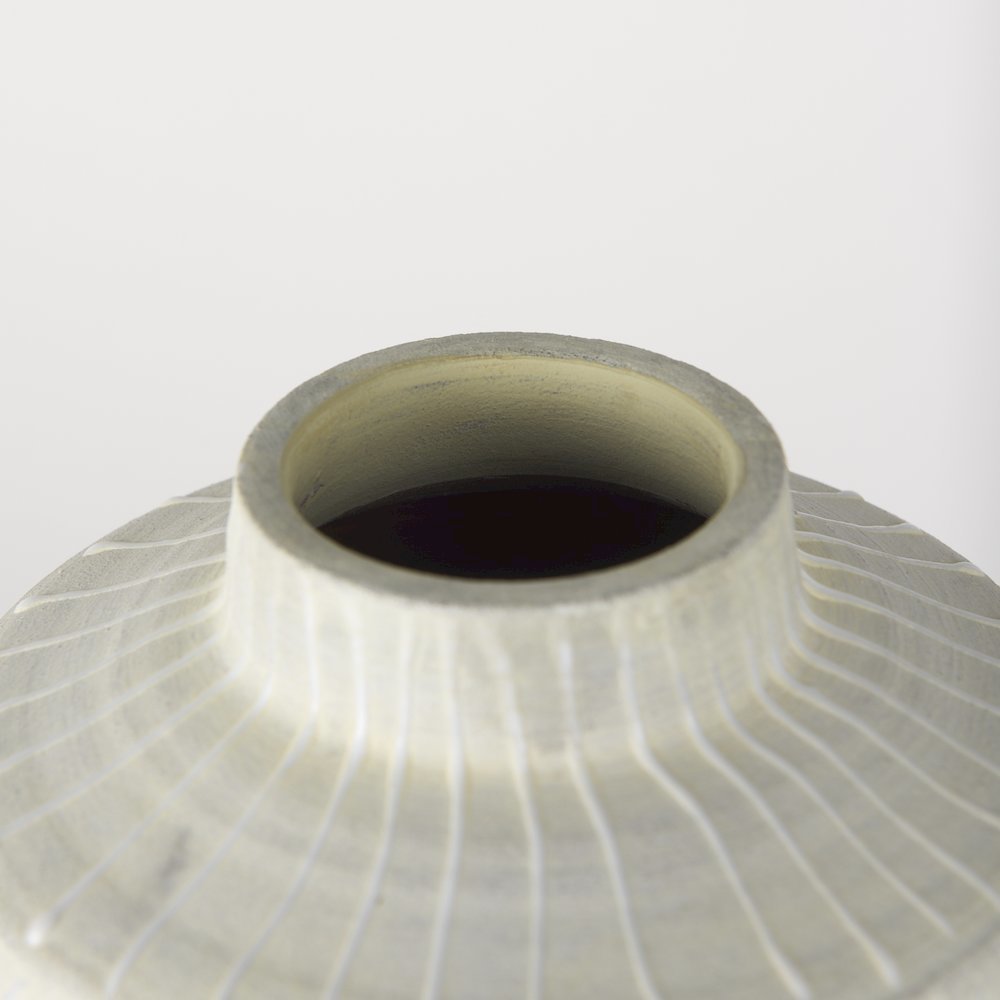 Blume 16.5H Off-White w/ Gray Textured Vase