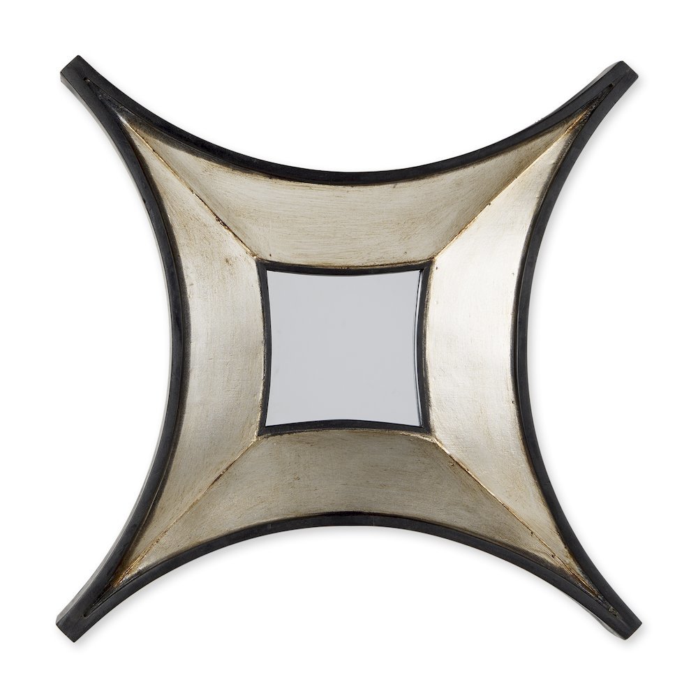 Ovallas 17L x 17H Star Champagne Wood Frame Mirror