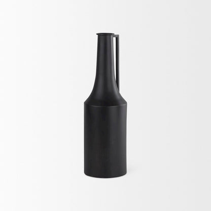 Aubrey Medium 18.0H Black Iron Flower Jug Vase