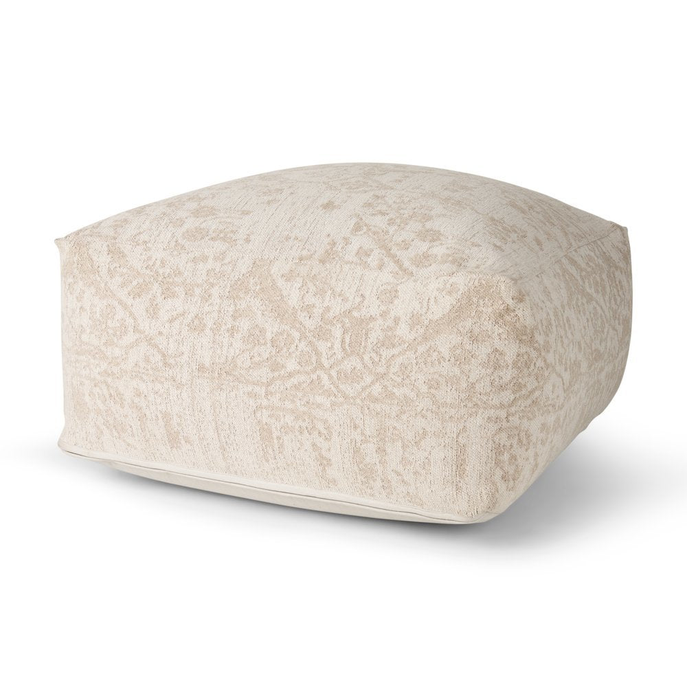 Khloe Large Cream Pouf