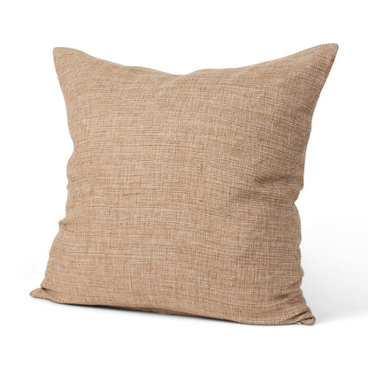 Jacklyn Brown Linen Square Decorative Pillow Cover