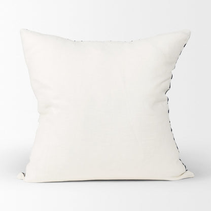 Jolie Cream w/ Black Print Linen Square Decorative Pillow  Cover