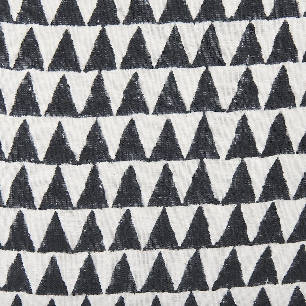 Jolie Cream w/ Black Print Linen Square Decorative Pillow  Cover