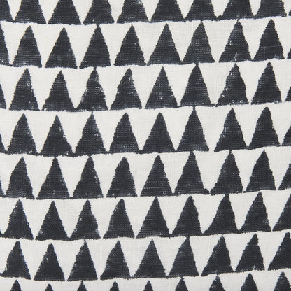 Jolie Cream w/ Black Print Linen Square Decorative Pillow  Cover