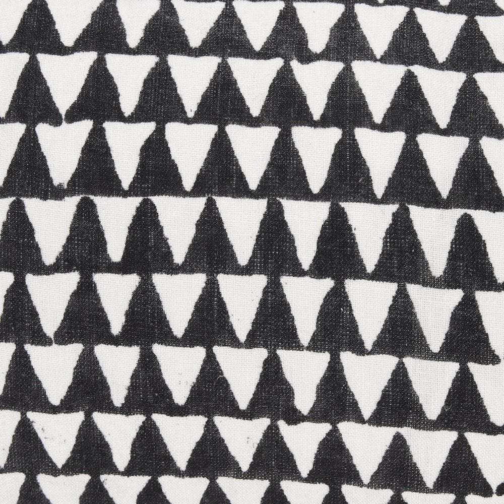 Jolie Cream w/ Black Print Linen Lumbar Decorative Pillow Cover
