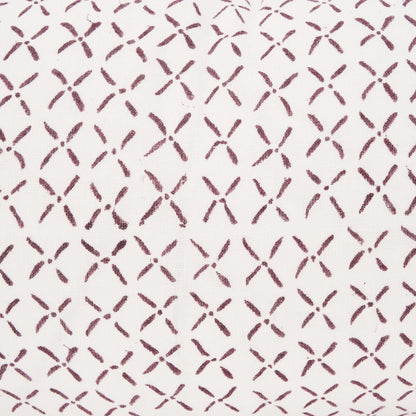Jayden Cream w/ Merlot Print Linen Lumbar Decorative Pillow Cover
