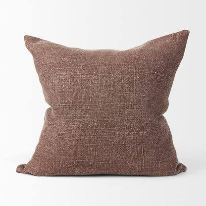 Jack Brown Linen Square Decorative Pillow Cover