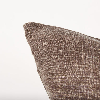Jack Brown Linen Square Decorative Pillow Cover