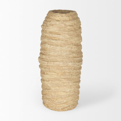 Kamli Large Beige Paper Mache Vase