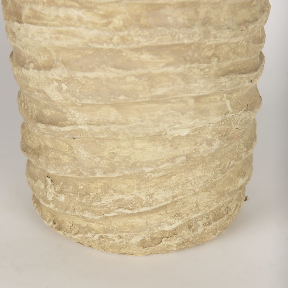 Kamli Large Beige Paper Mache Vase