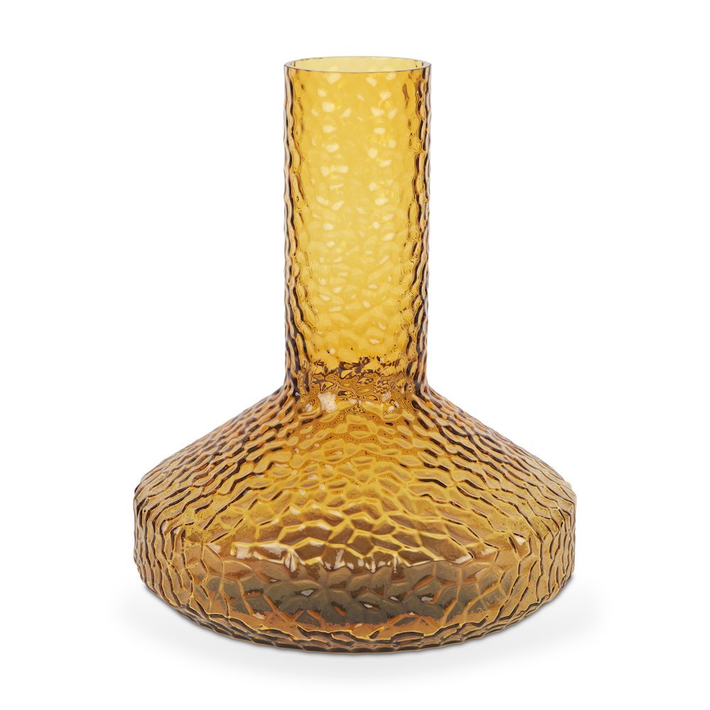 Jolene Tall  Amber Glass Vase