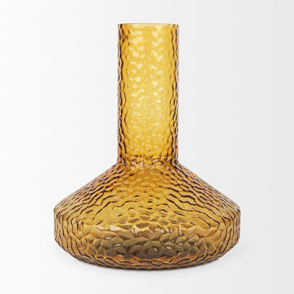 Jolene Tall  Amber Glass Vase