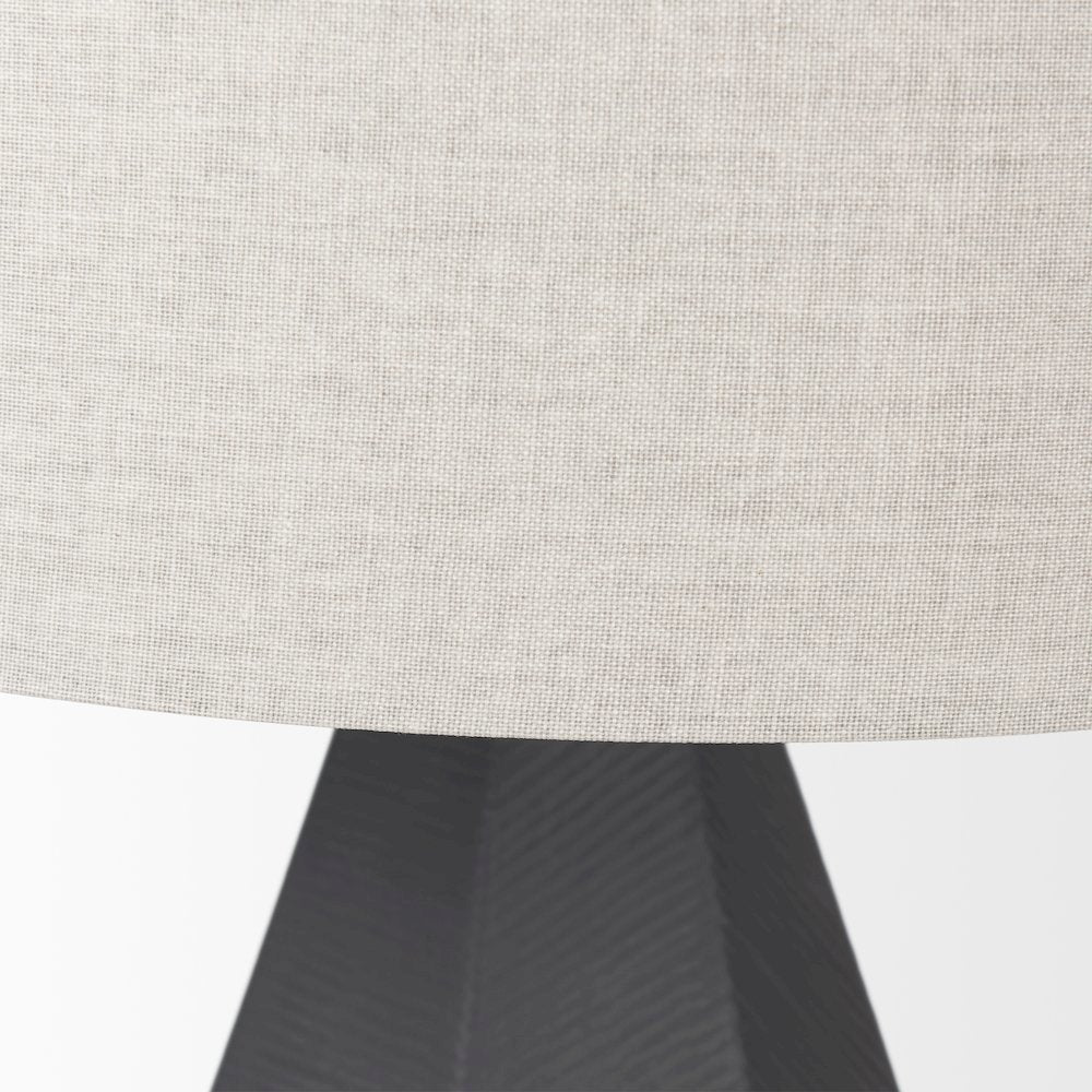 Piven Black w/ Gray Wash Textured Ceramic Table Lamp
