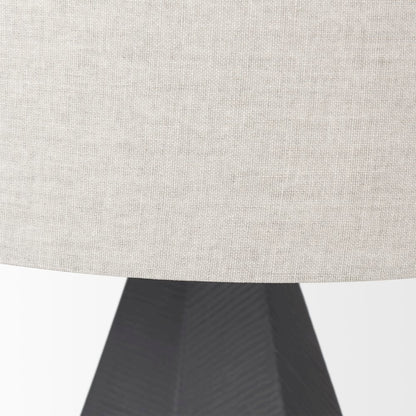 Piven Black w/ Gray Wash Textured Ceramic Table Lamp