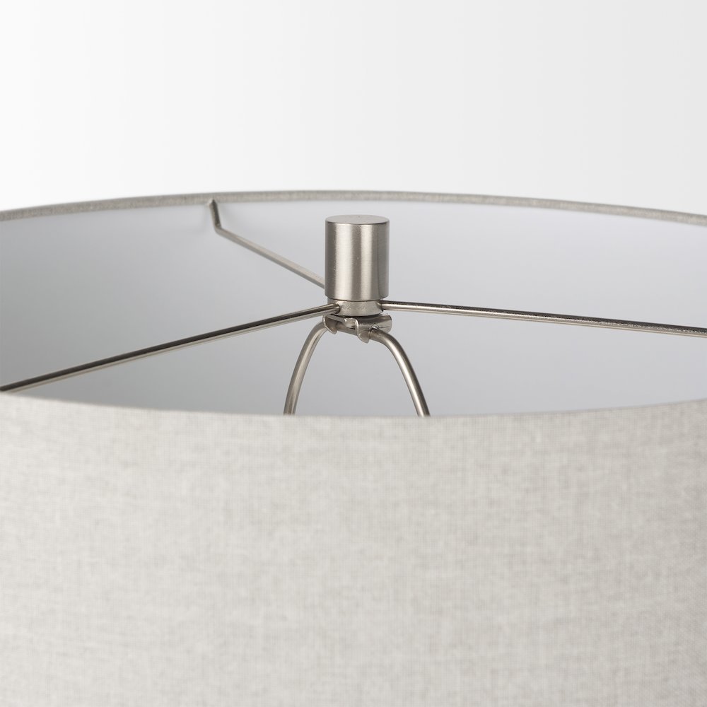 Piven White w/Antiqued Wash Textured Ceramic Table Lamp