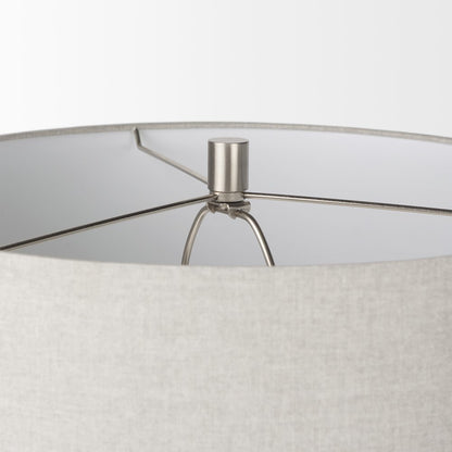 Piven White w/Antiqued Wash Textured Ceramic Table Lamp