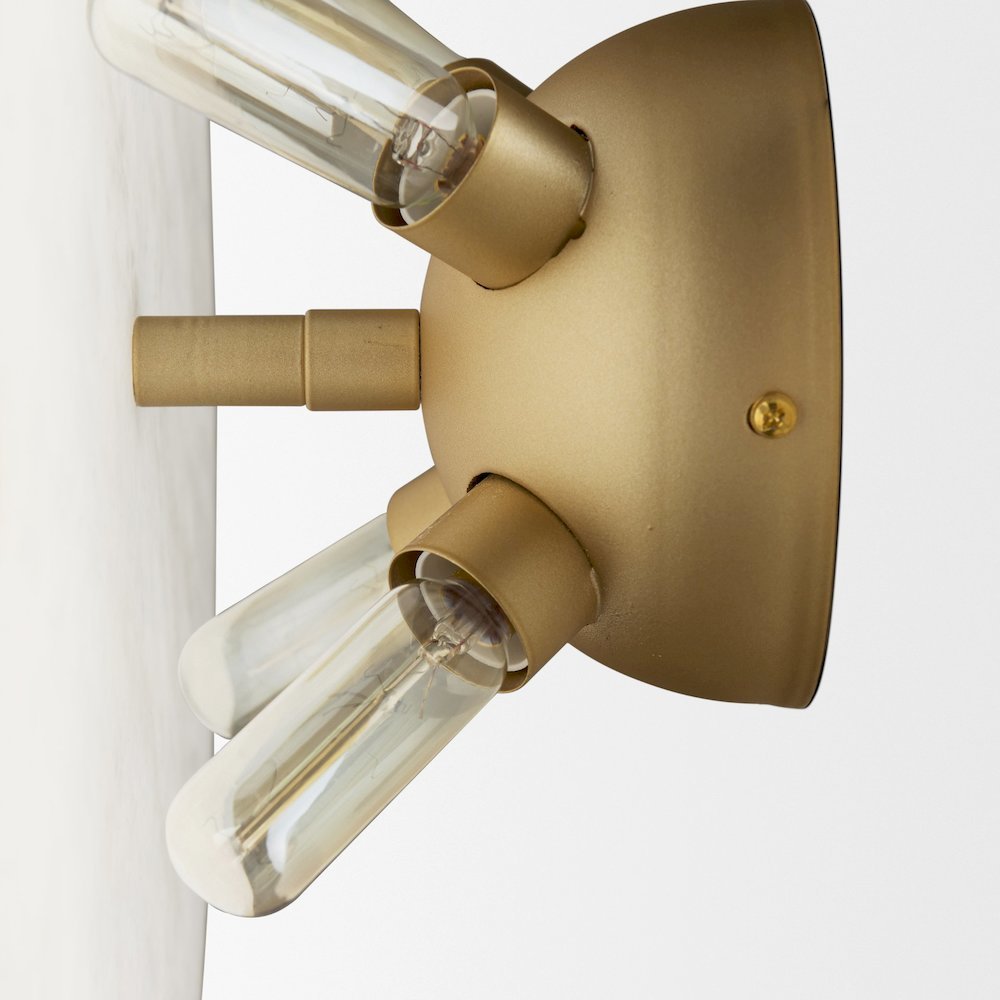 Dolly Brushed Gold Metal w/ Alabaster Shade 4-Light Wall Sconce