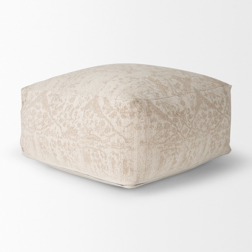 Khloe Large Cream Pouf