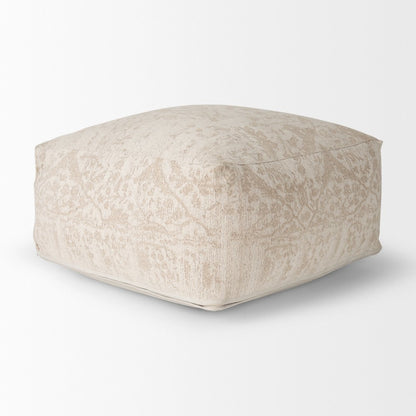 Khloe Large Cream Pouf