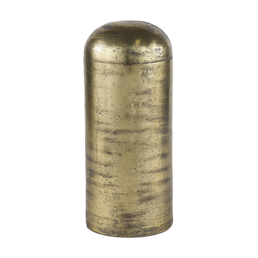 Quonset Extra Tall Brass Finished Aluminum Metal Pillar Object