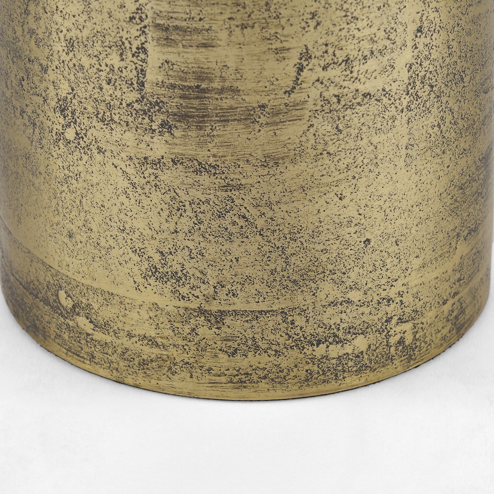 Quonset Extra Tall Brass Finished Aluminum Metal Pillar Object