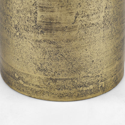 Quonset Extra Tall Brass Finished Aluminum Metal Pillar Object
