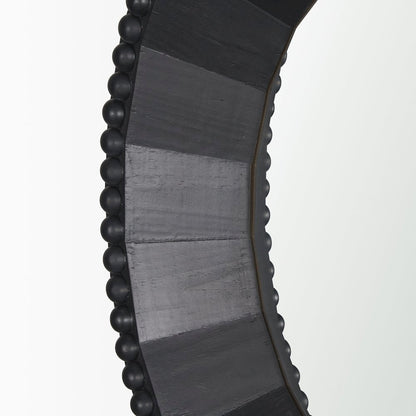 Ranela Black Beaded Wooden Wall Mirror